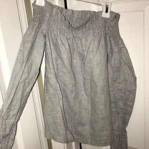 Off the shoulder denim looking top